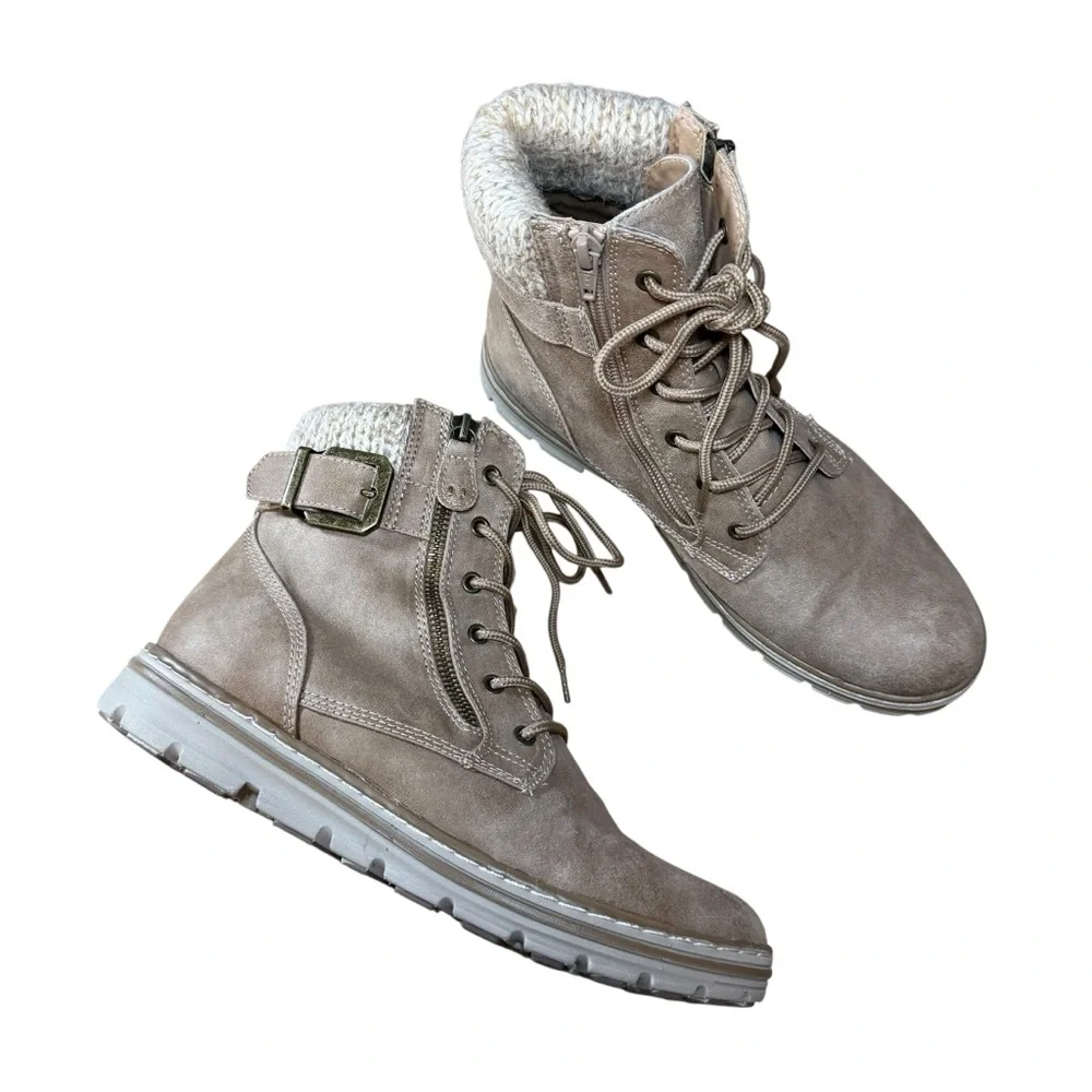 Cliffs by White Mountain Hearten Lace-Up Ankle Boots Women’s Shoes US Size 8.5 M